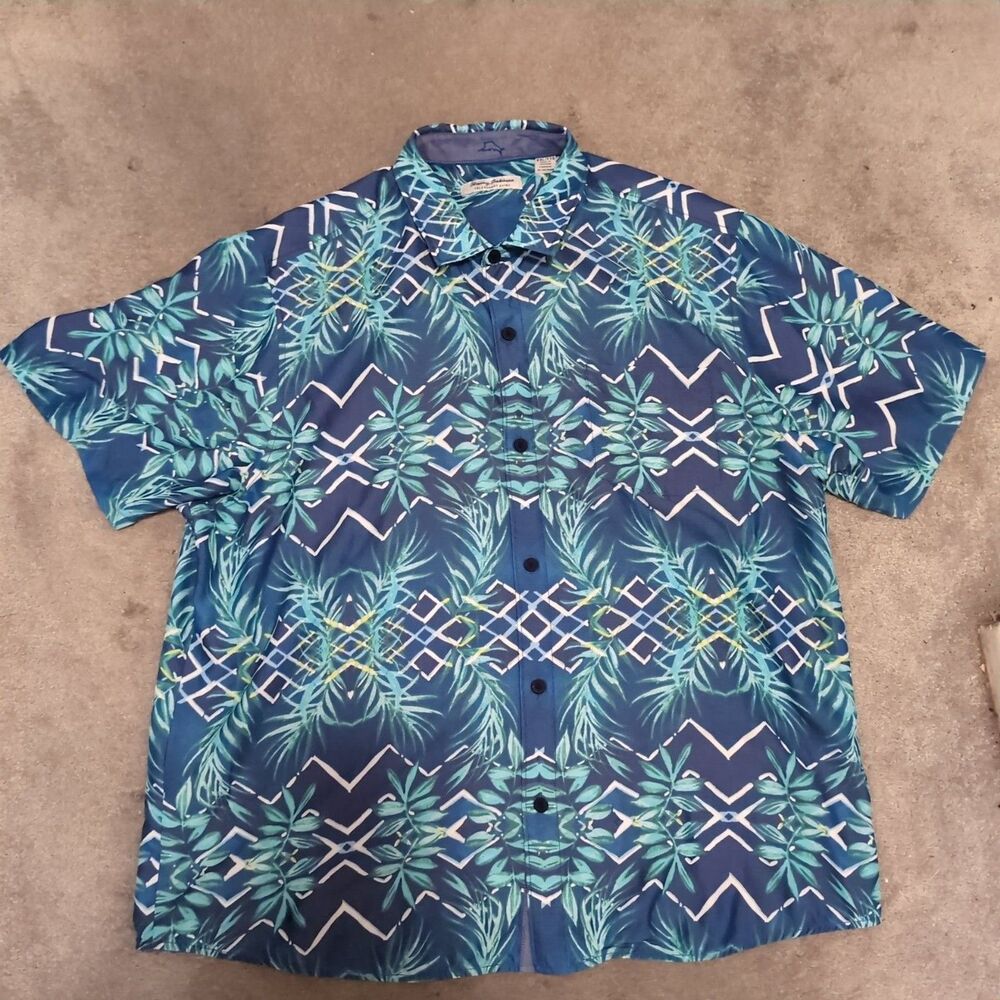 Tommy Bahama Shirt Coconut Point Mens XXL Multi Color Palm Terrace Coconut Point